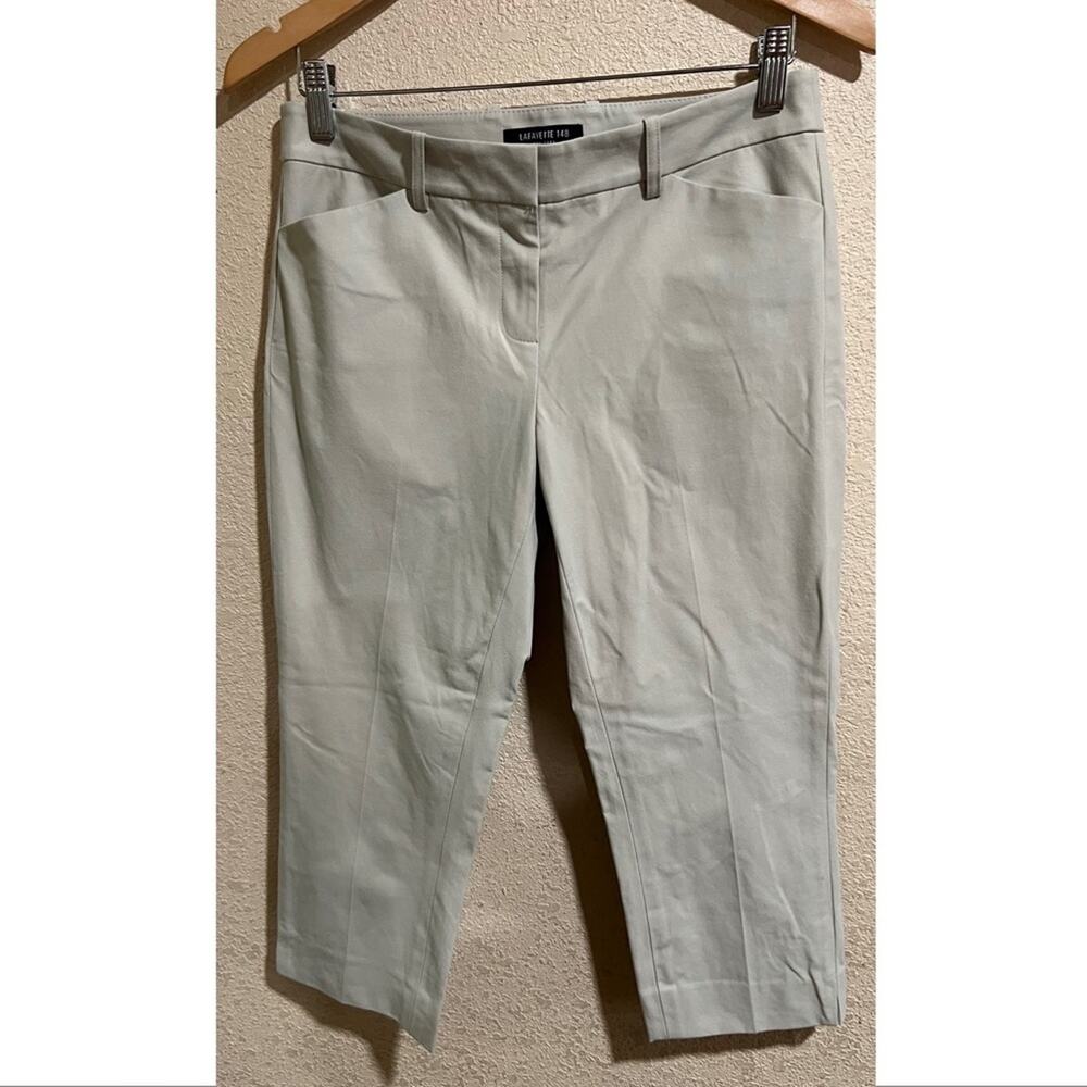 Lafayette 148 New York cream cropped pants